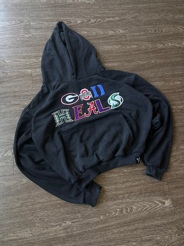 'GOD HEALS' COLLEGE HOODIE — view 3