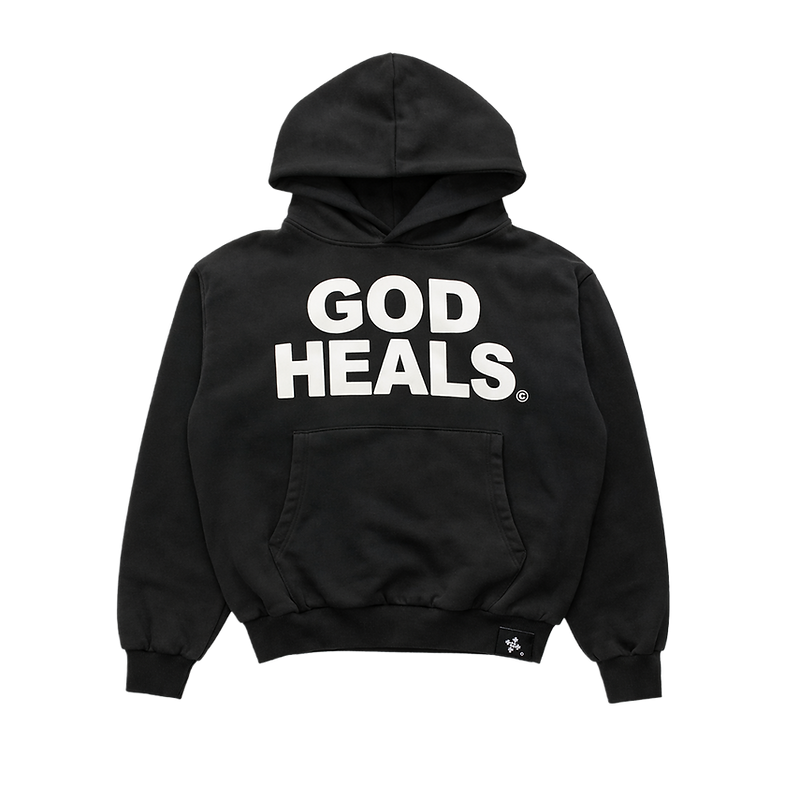 'GOD HEALS' WEIGHTED HOODIE — view 7