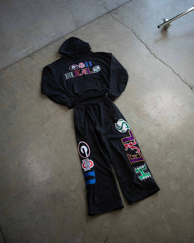 'GOD HEALS' COLLEGE SWEATPANTS — view 2
