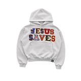 'JESUS SAVES' COLLEGE HOODIE — view 1